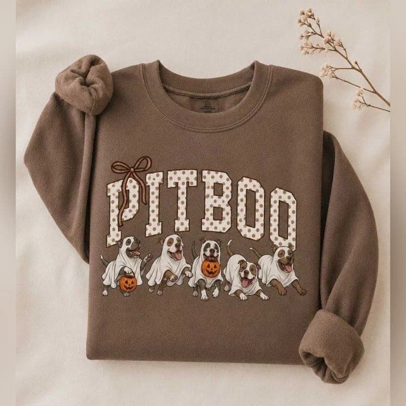 Pitboo Halloween Sweatshirt – Dark Chocolate