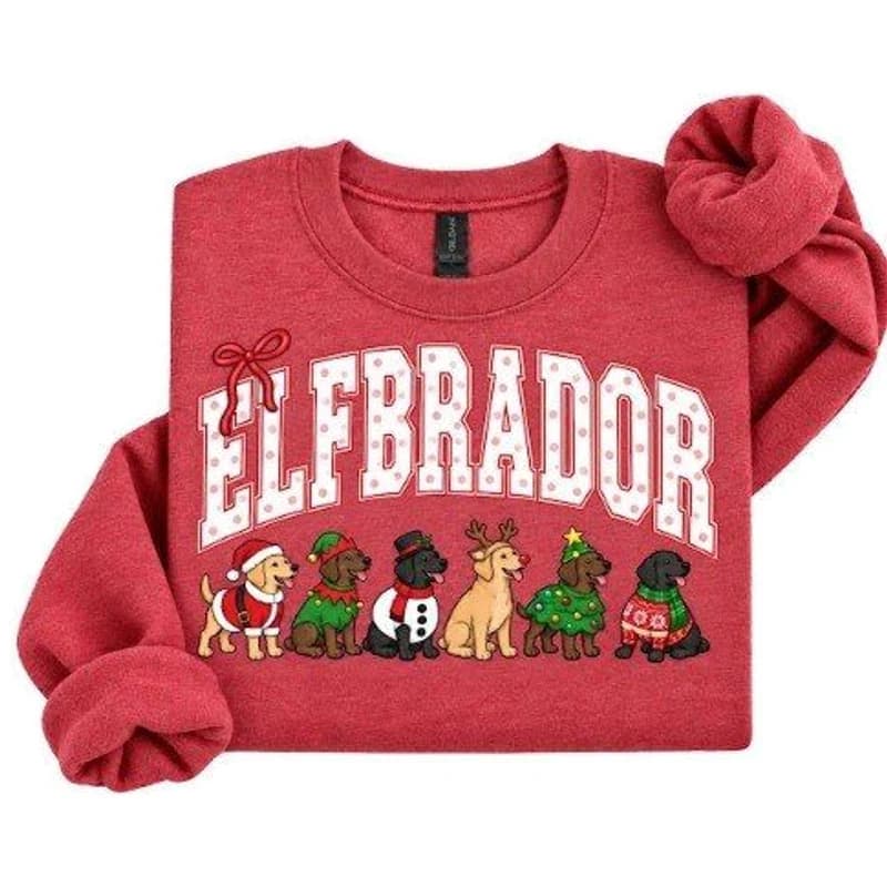 Elfbrador Christmas Sweatshirt – Red