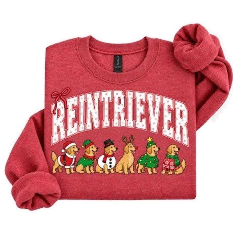 Reintriever Christmas Sweatshirt – Red