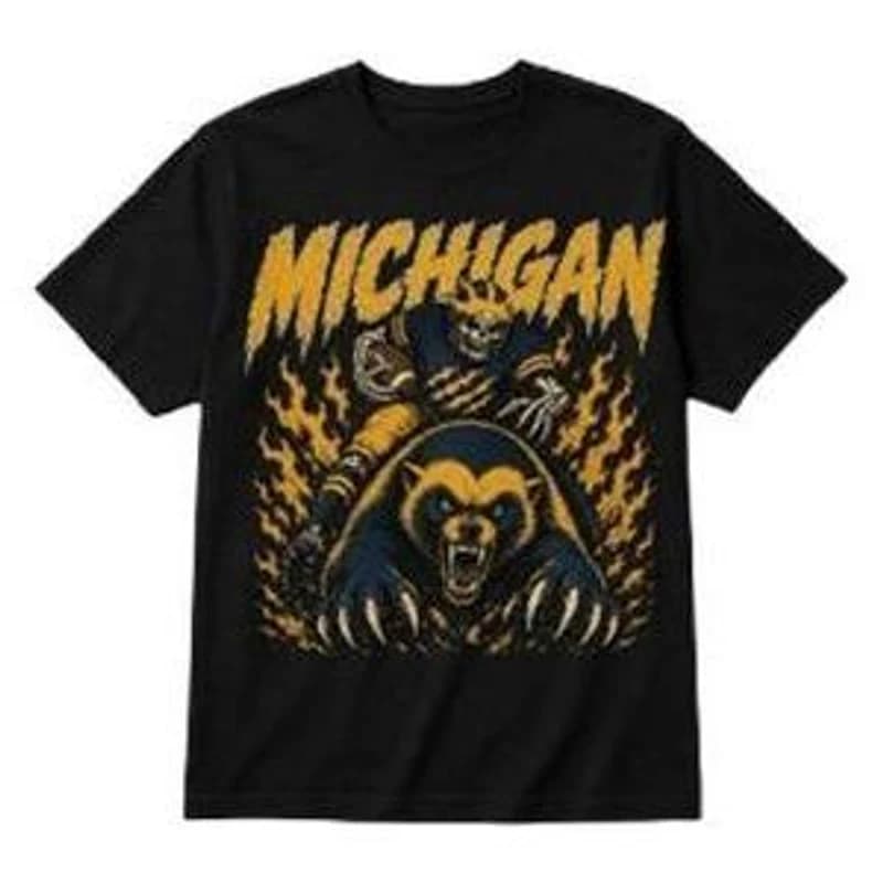 Michigan Football Tee – Black